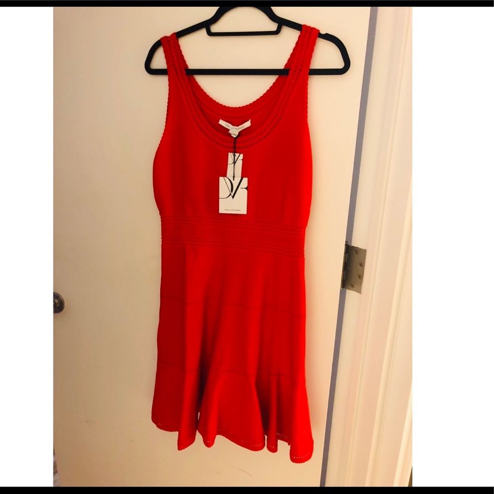 Red Diane Von Furstenberg Dress! NWT never worn